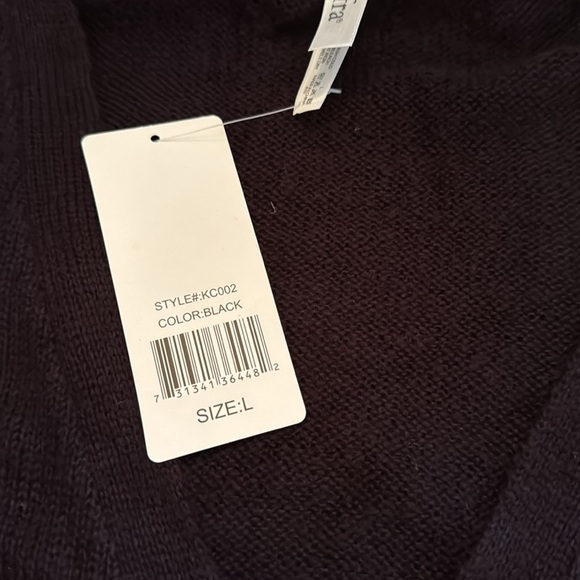 Sofra women’s black sweater button up cardigan NWT L - Picture 9 of 11